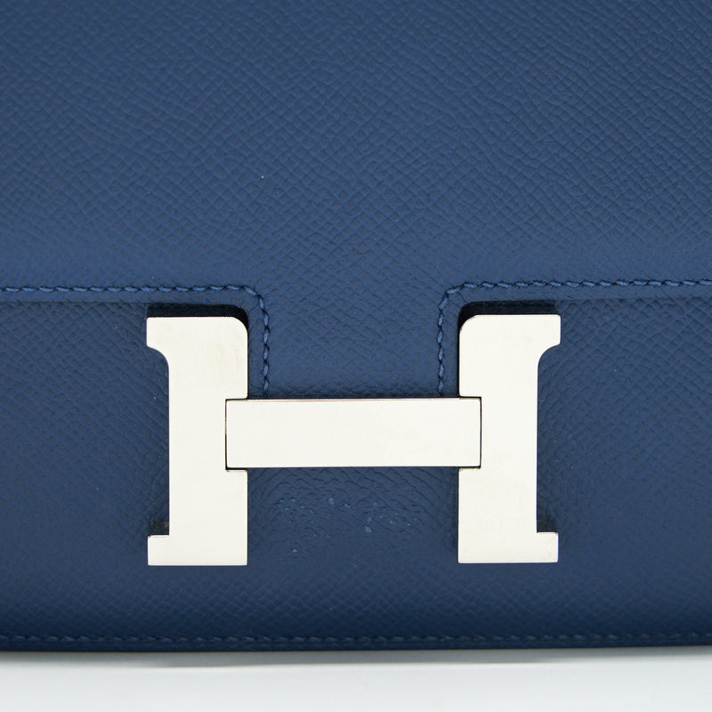 HERMES CONSTANCE MINI S4 DEEP BLUE SHW EPSOM LEATHER STAMP D