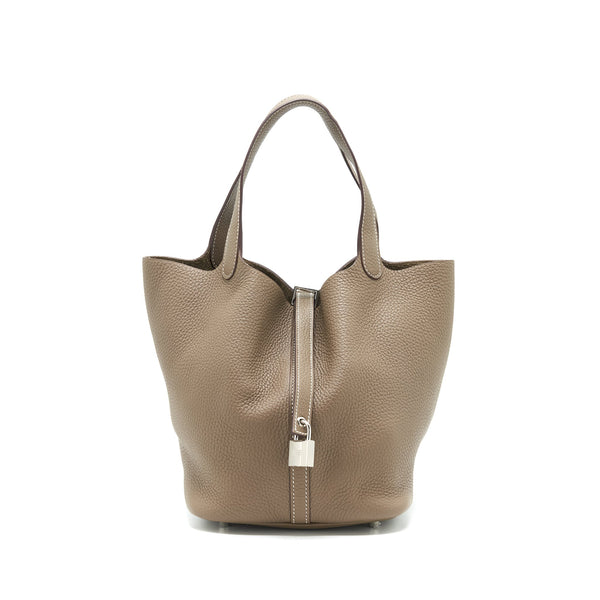 Hermes Picotin 22 Lock Bag Etoupe SHW Stamp Y