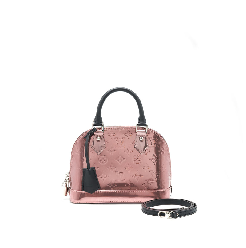Alma bb patent leather handbag Louis Vuitton Silver in Patent