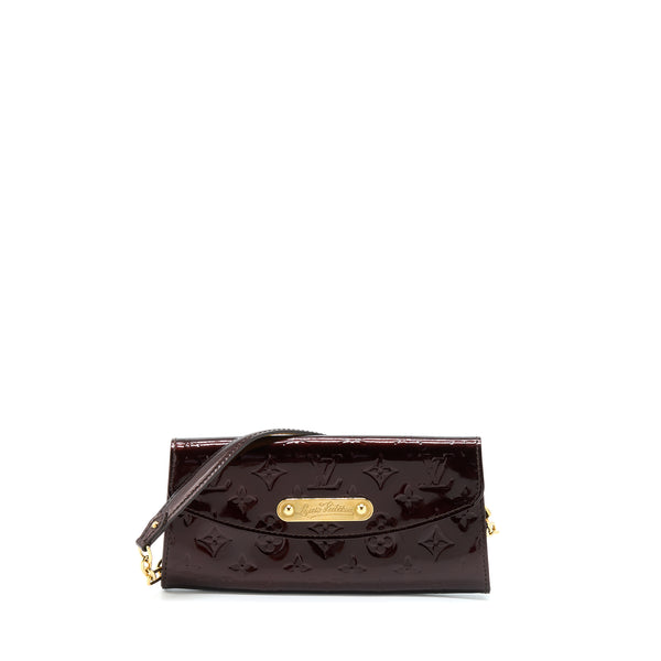 Louis Vuitton Sunset Boulevarde Shoulder Bag Patent Dark Red GHW