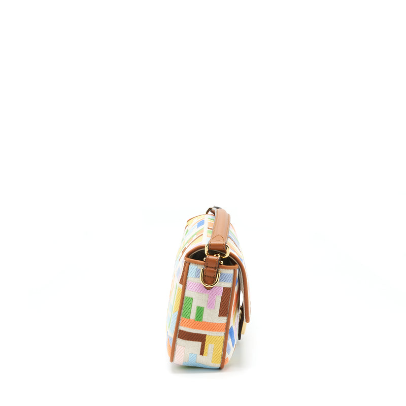Fendi Baguette Bag in FF Motif Canvas Multicolour