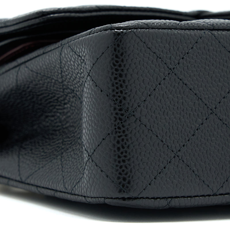 Chanel Small Classic Double Flap Bag Caviar Black GHW (Microchip)