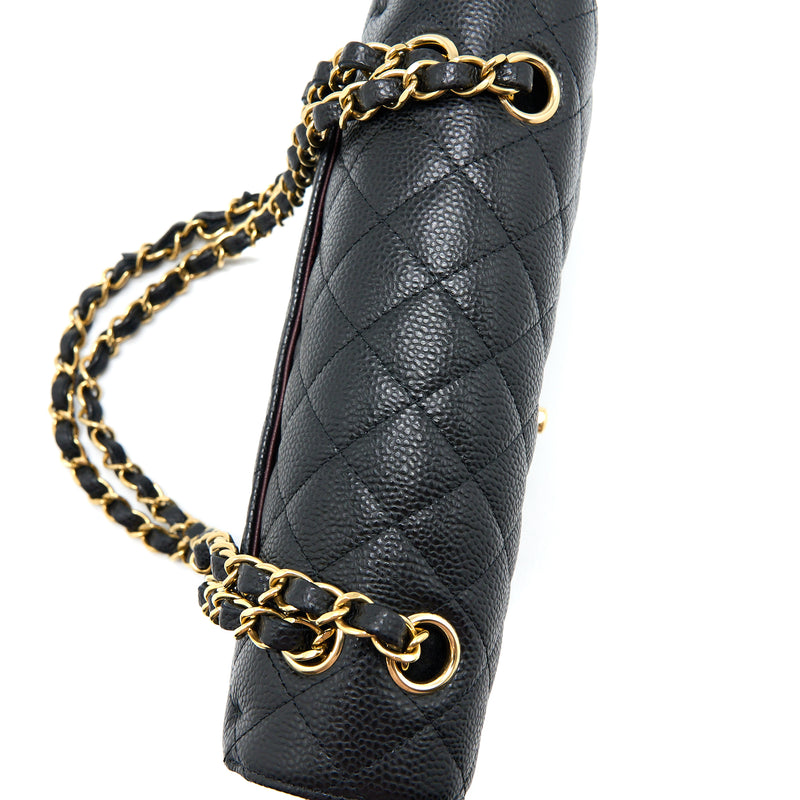 Chanel Small Classic Double Flap Bag Caviar Black GHW (Microchip)