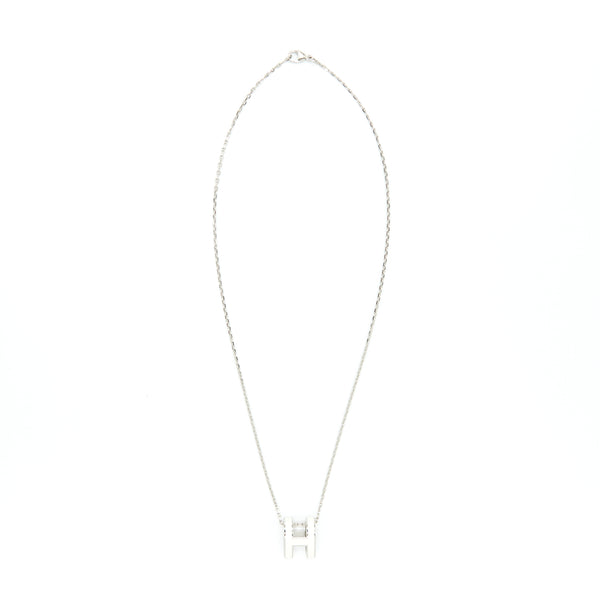 Hermes Pop H Pendant Blanc SHW