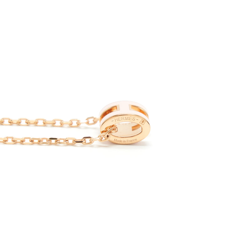 Hermes Mini Pop H Pendant Rose Dragee RGHW