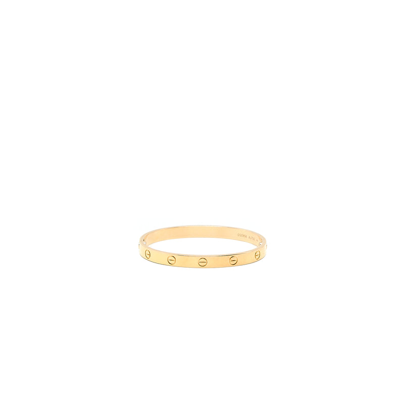 Cartier Size 17 Love Bracelet Yellow Gold