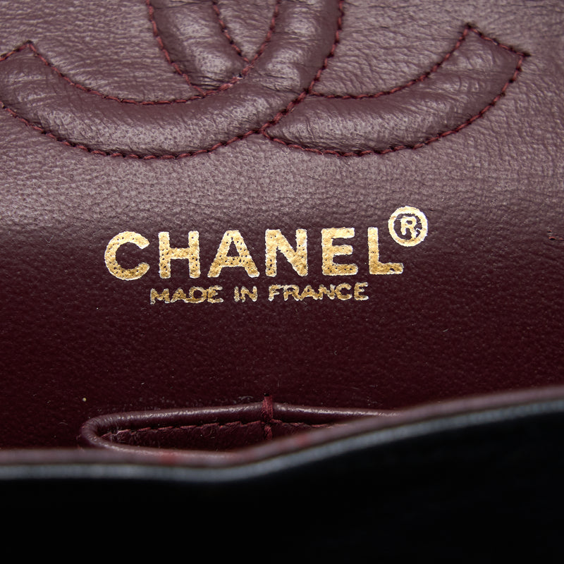 Chanel Vintage Small Classic Double Flap Bag Lambskin Black GHW