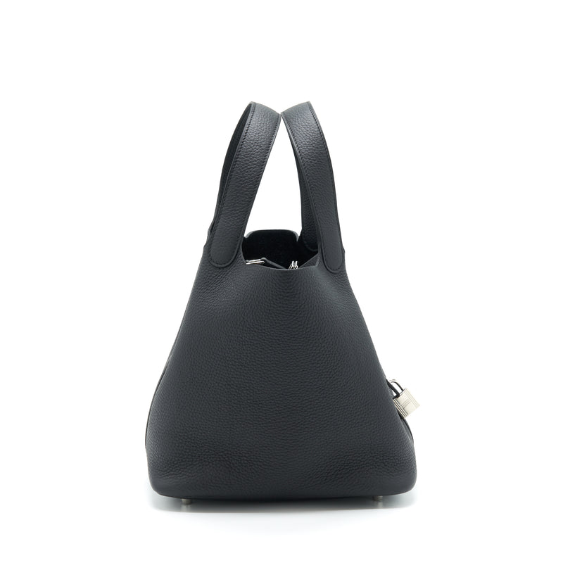 Hermes Picotin 22 Lock Bag Clemence Black SHW Stamp Z