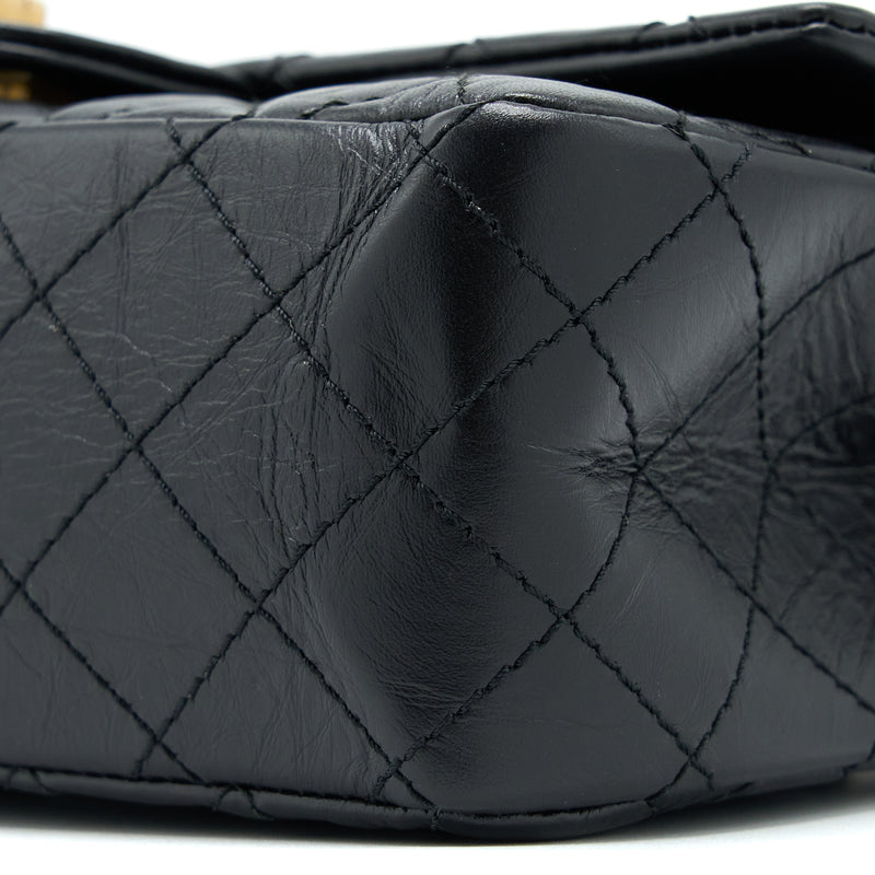 Chanel Small 2.55 Reissue Flap Bag Aged Calfskin Black GHW