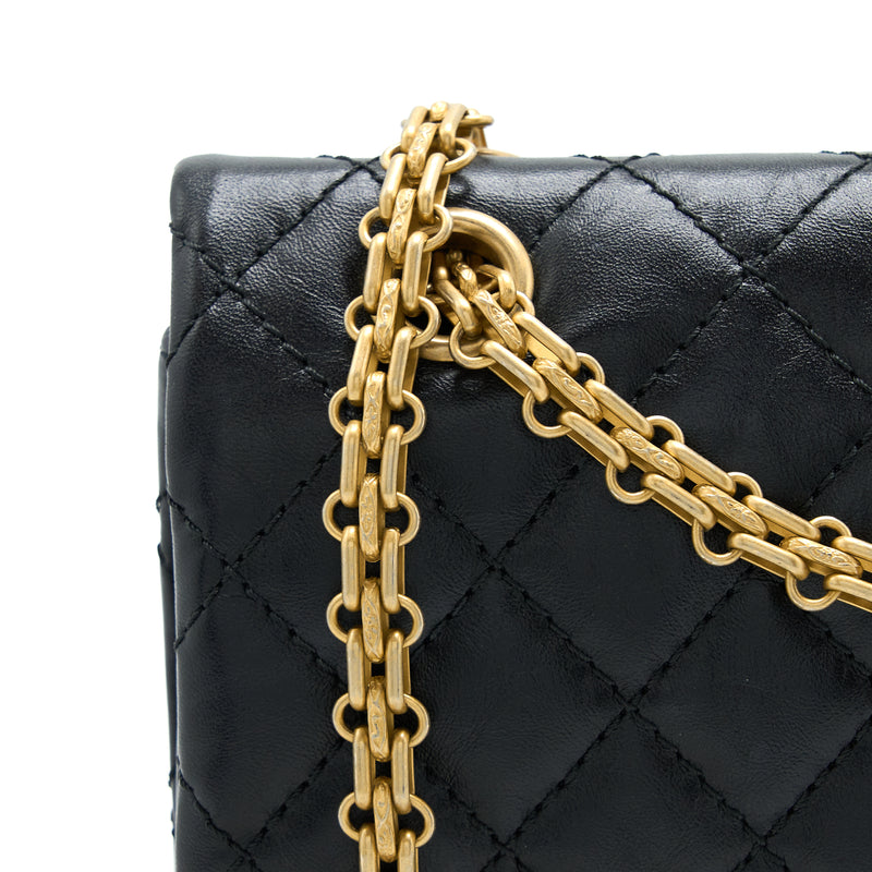 Chanel Small 2.55 Reissue Flap Bag Aged Calfskin Black GHW