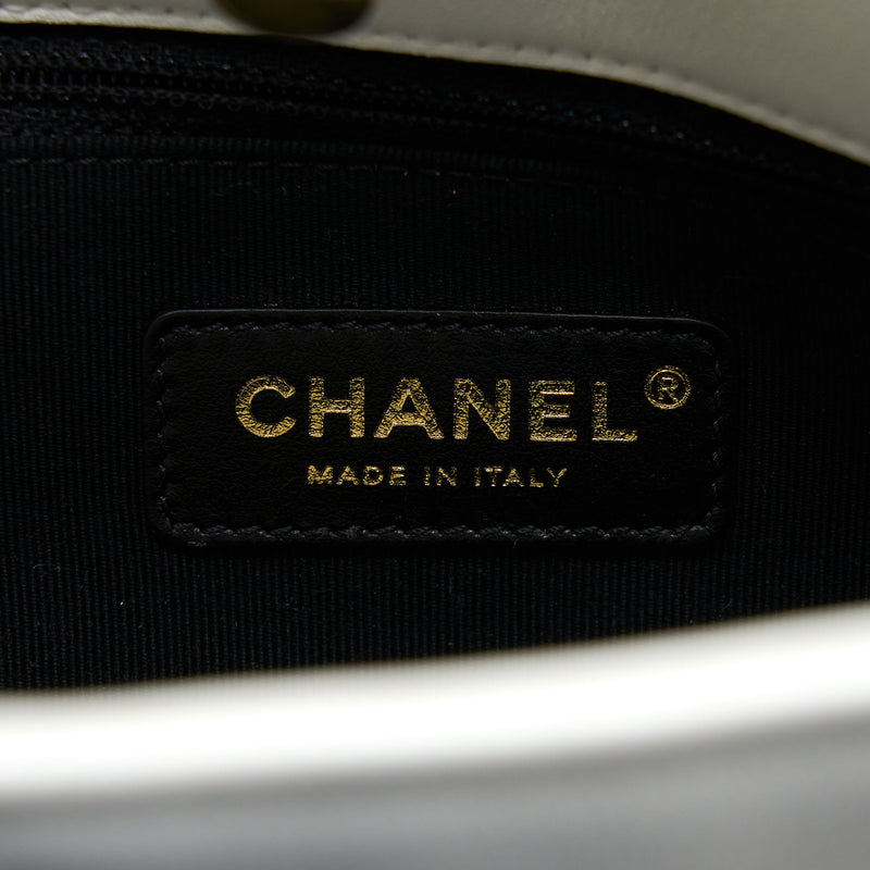 Chanel Tote Bag Quilted Calfskin White Brushed GHW