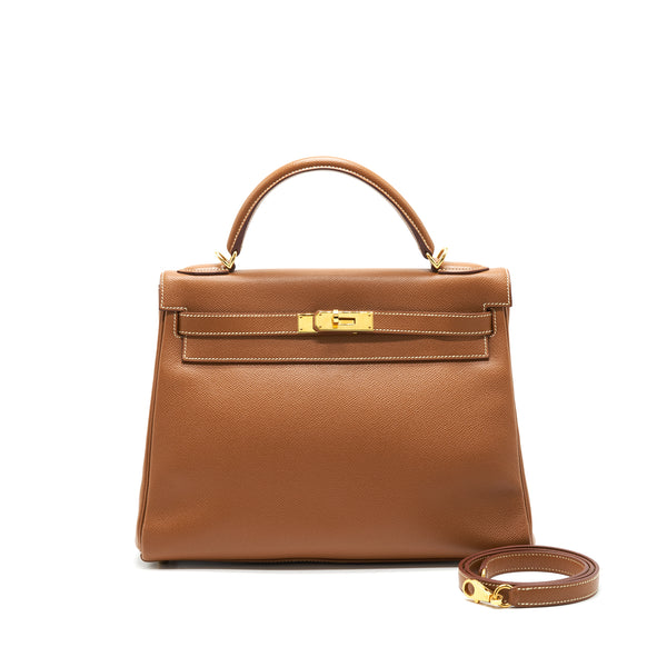 HERMES KELLY 32 GOLD EPSOM GHW
