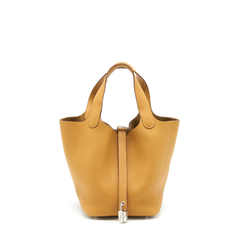 Hermes Picotin 18 Lock Bag Taurillon Maurice Sesame SHW Stamp Y