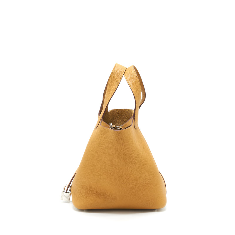 Hermes Picotin 18 Lock Bag Taurillon Maurice Sesame SHW Stamp Y