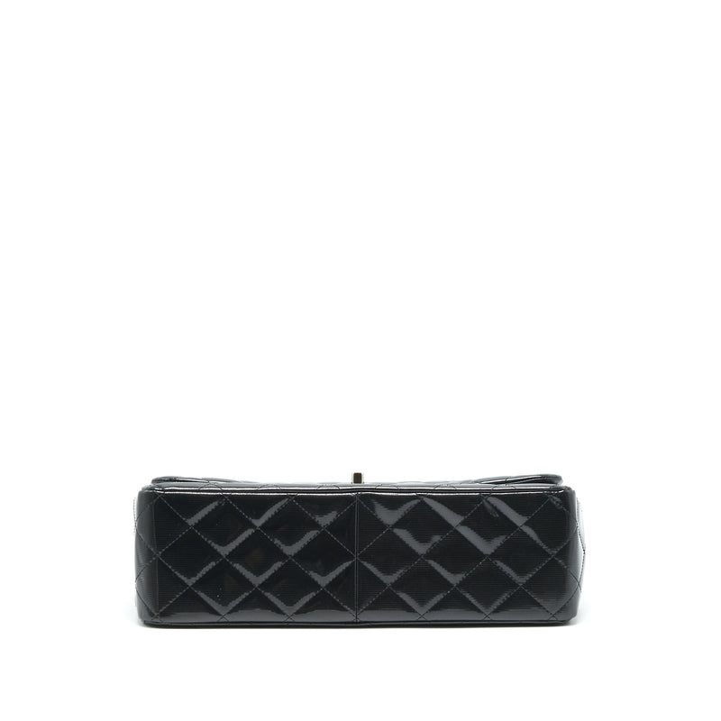 Chanel Classic Flap Bag Jumbo Patent Black SHW