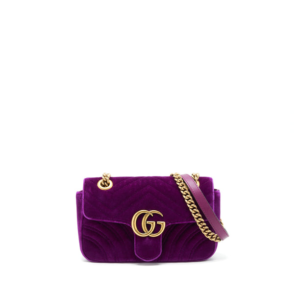 Gucci mini marmont bag Velvet Purple GHW