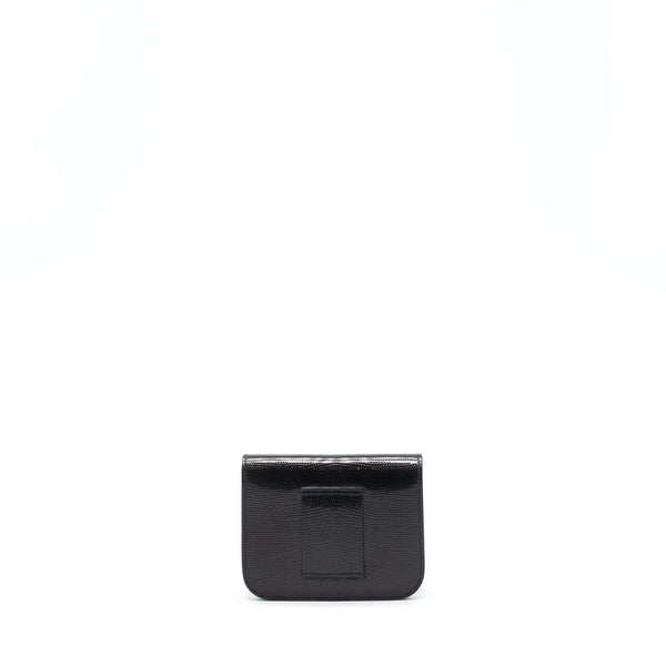 Hermes constance slim lizard leather black with RGHW stamp Z