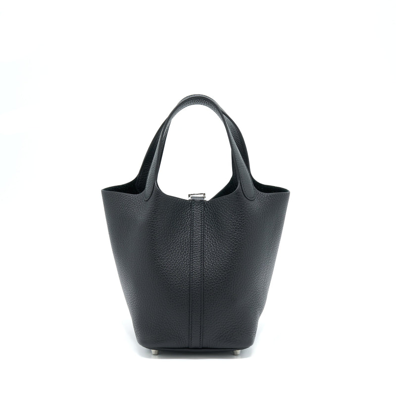 Hermes Picotin 18 Lock Bag Clemence Black SHW Stamp U