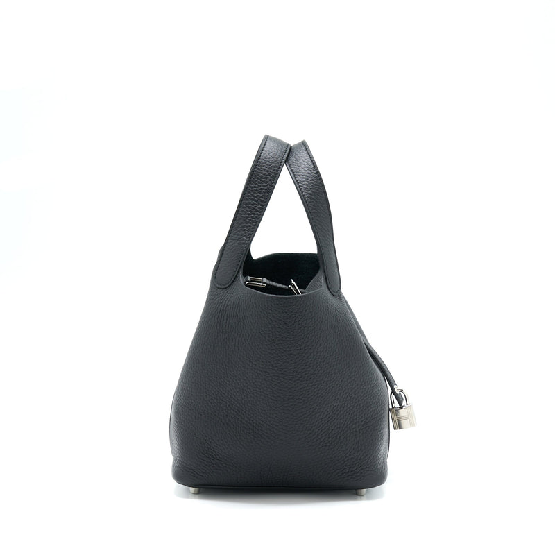 Hermes Picotin 18 Lock Bag Clemence Black SHW Stamp U