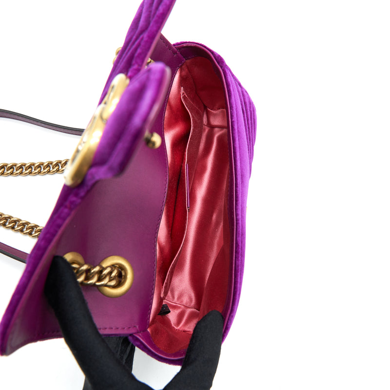 Gucci marmont discount bag velvet purple