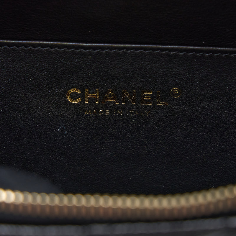 Chanel 22S Top Handle Small Vanity Case Caviar Black Brushed GHW (Microchip)