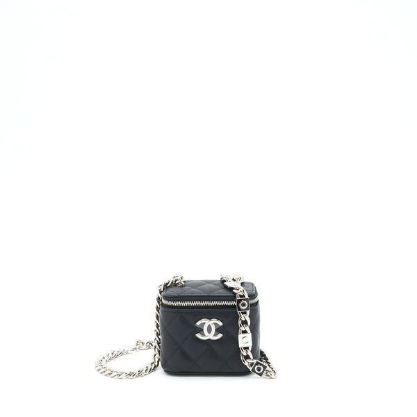 Chanel 22S mini vanity with giant chain caviar black with SHW