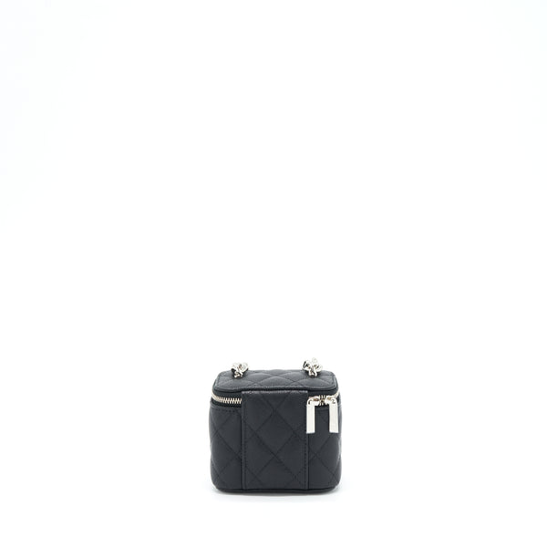 Chanel 22S mini vanity with giant chain caviar black with SHW