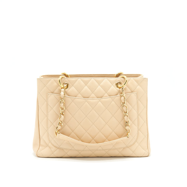 CHANEL CAVIAR GRAND SHOPPING TOTE GST IN BEIGE GHW