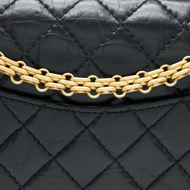Chanel Small 2.55 Reissue Flap Bag Aged Calfskin Black Brushed GHW