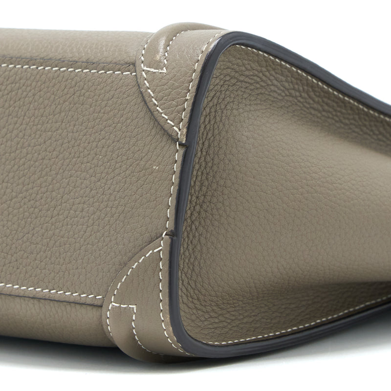 Celine Nano Luggage Bag Calfskin Grey SHW