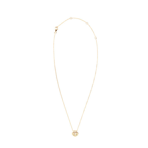 Chanel Extrait De Camellia Necklace 18k Pink gold with a Dimond