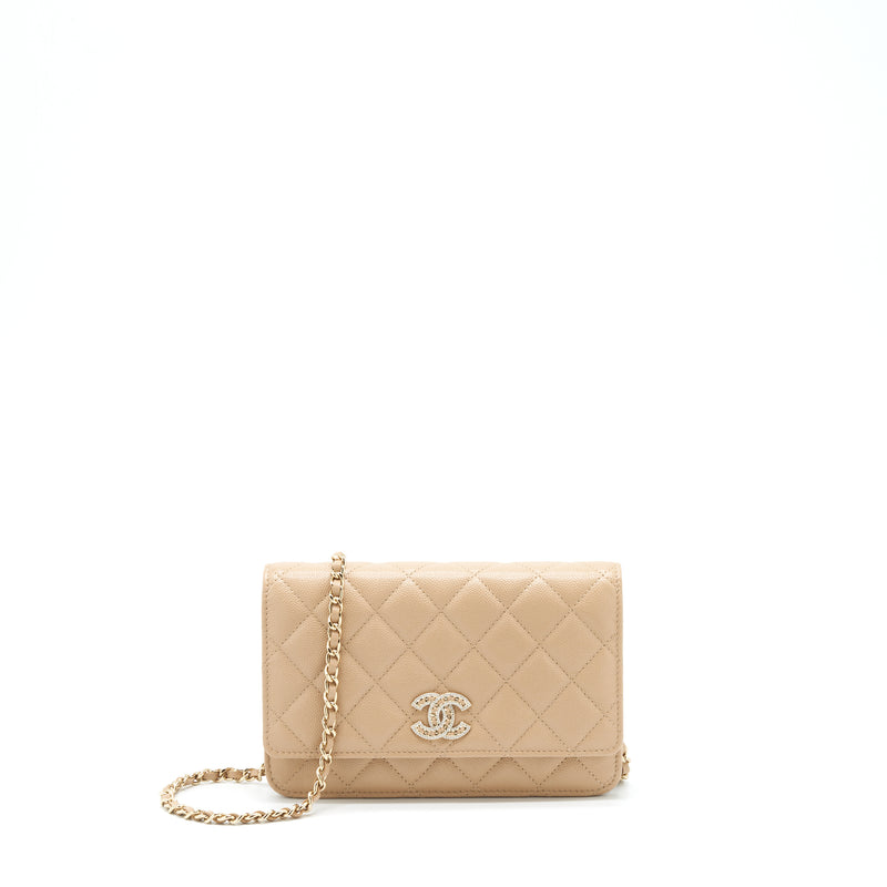 Chanel Wallet on Chain Aubergine Lambskin Aged Gold Hardware - Luxury  Shopping