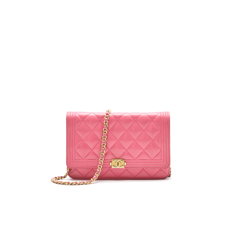 Chanel Boy Wallet on Chain Pink GHW