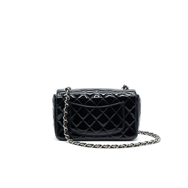 Chanel Mini Rectangular Flap bag Patent Leather Black SHW