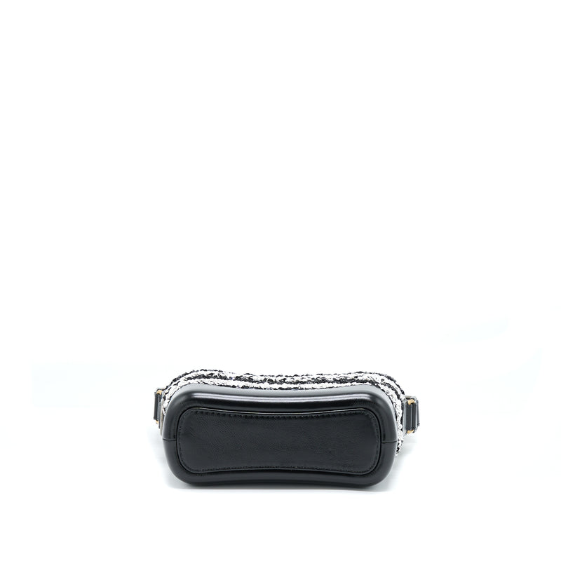 Chanel Small Gabrielle Hobo Bag Sequins Black/White With Multicolour Hardware