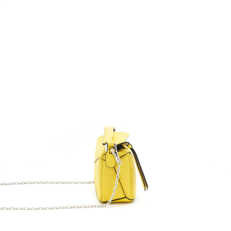 Loewe Nano Puzzle classic calfskin yellow with SHW