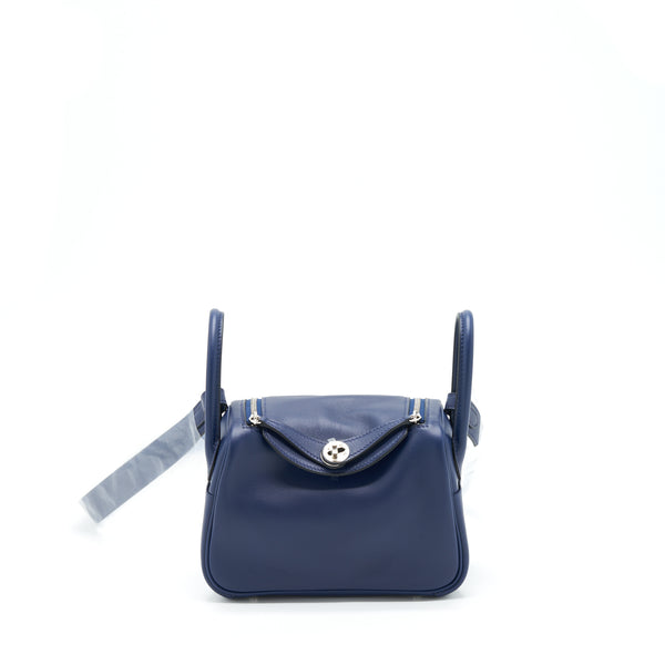 Hermes mini Lindy Swift Navy/Bleu Frida SHW stamp Z