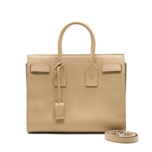 Saint Laurent Sac De Jour Tote Bag Beige SHW