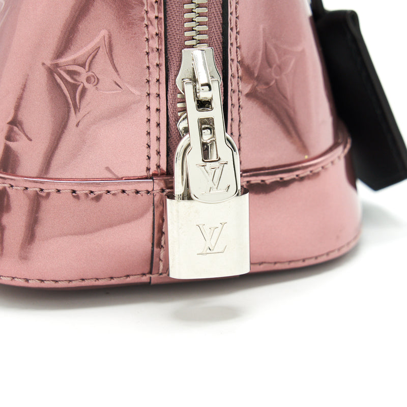 LOUIS VUITTON Alma BB Patent Leather Shoulder Bag Rose Blush