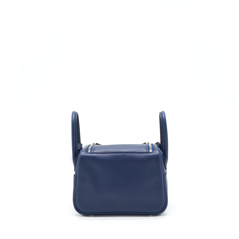 Hermes mini Lindy Swift Navy/Bleu Frida SHW stamp Z