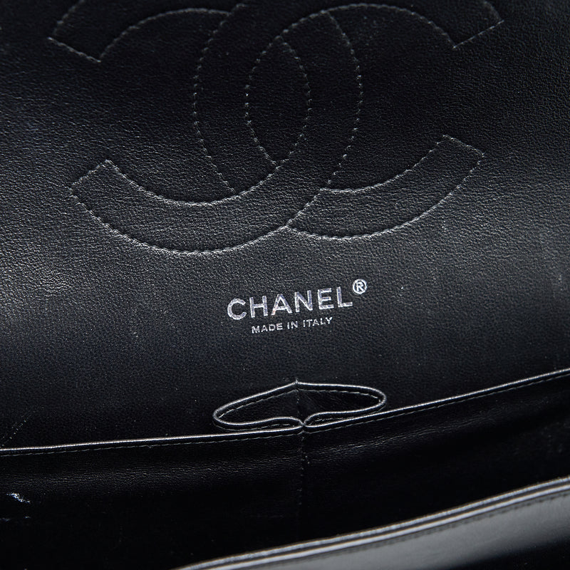 Chanel Classic Flap Bag Jumbo Patent Black SHW