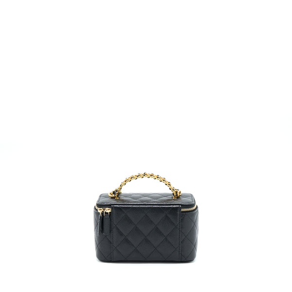 Chanel Letter Top Handle Long Vanity Caviar Black GHW