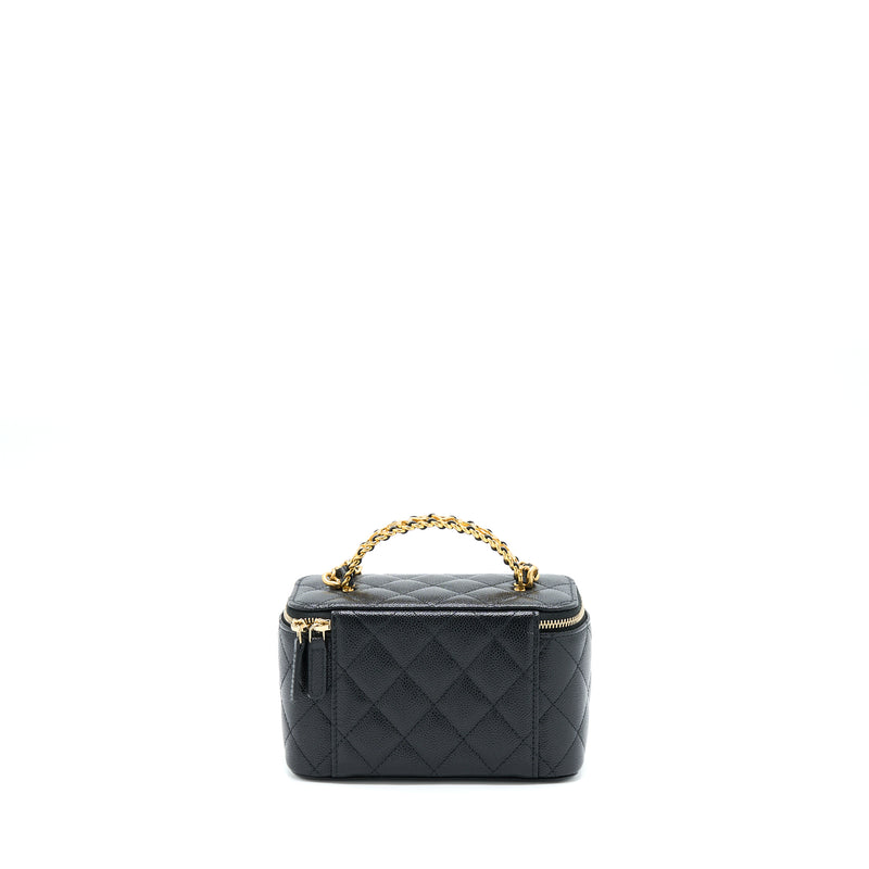 Chanel Letter Top Handle Long Vanity Caviar Black GHW