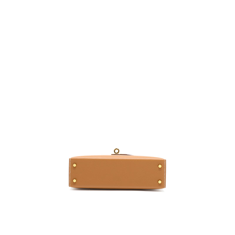 Hermes Mini Kelly II Epsom Gold GHW Stamp Z