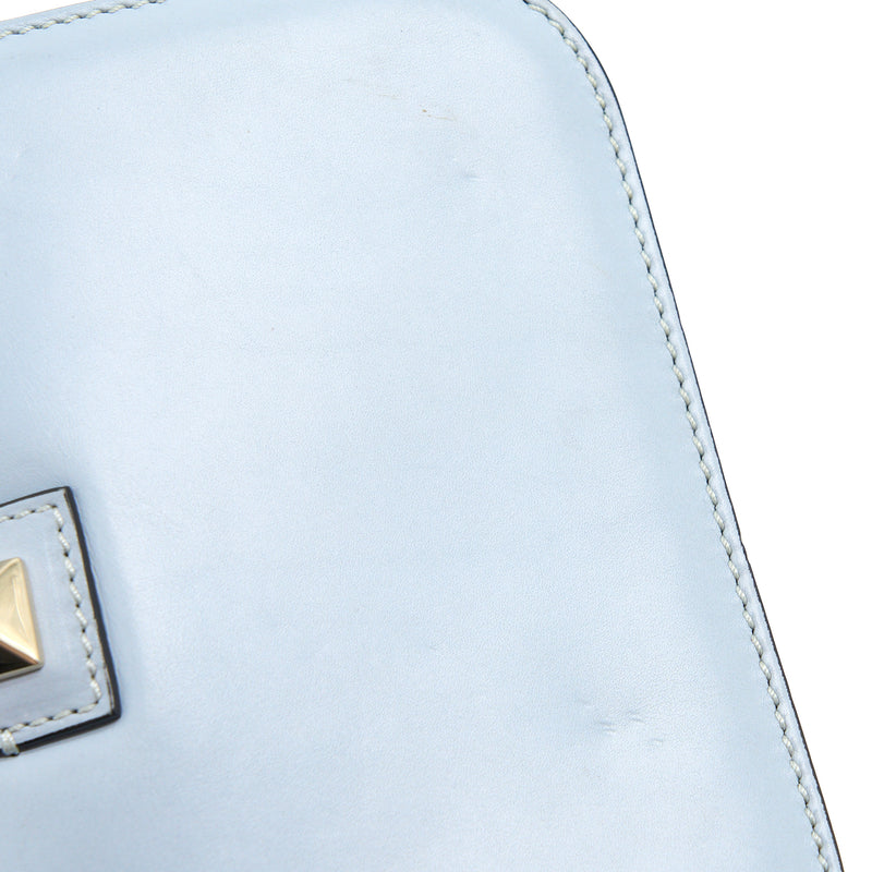 Valentino Rockstud Lock Bag Light Blue SHW