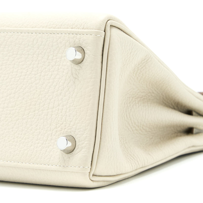 Hermes Kelly 25 Togo Craie SHW Stamp Z