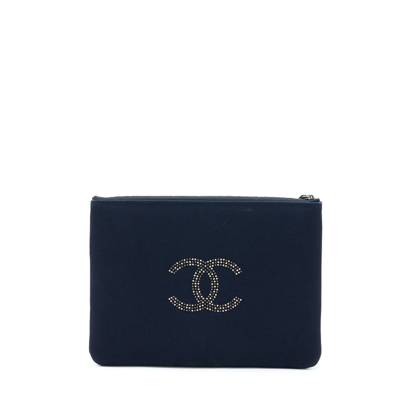 Chanel CC Logo Studded Clutch Limited Edition Black Hardware
