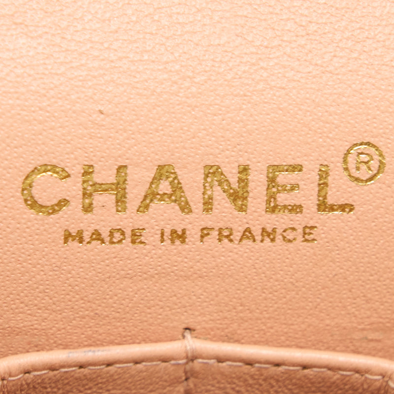 Chanel Vintage Coco Medium Classic Flap Bag Fabric Pink GHW