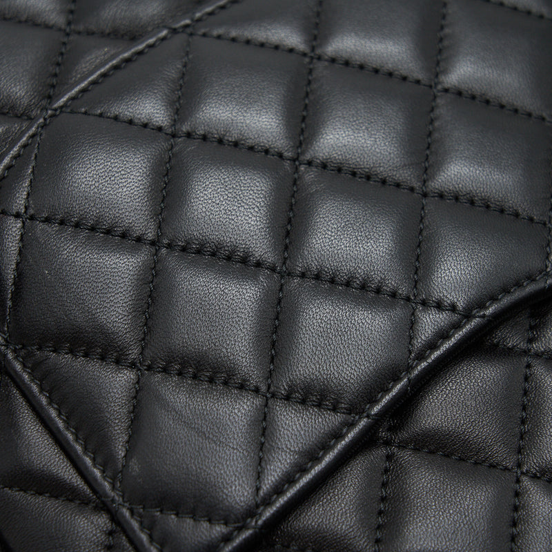 CHANEL QUILTED LAMBSKIN URBAN SPIRIT BACKPACK BLACK GHW