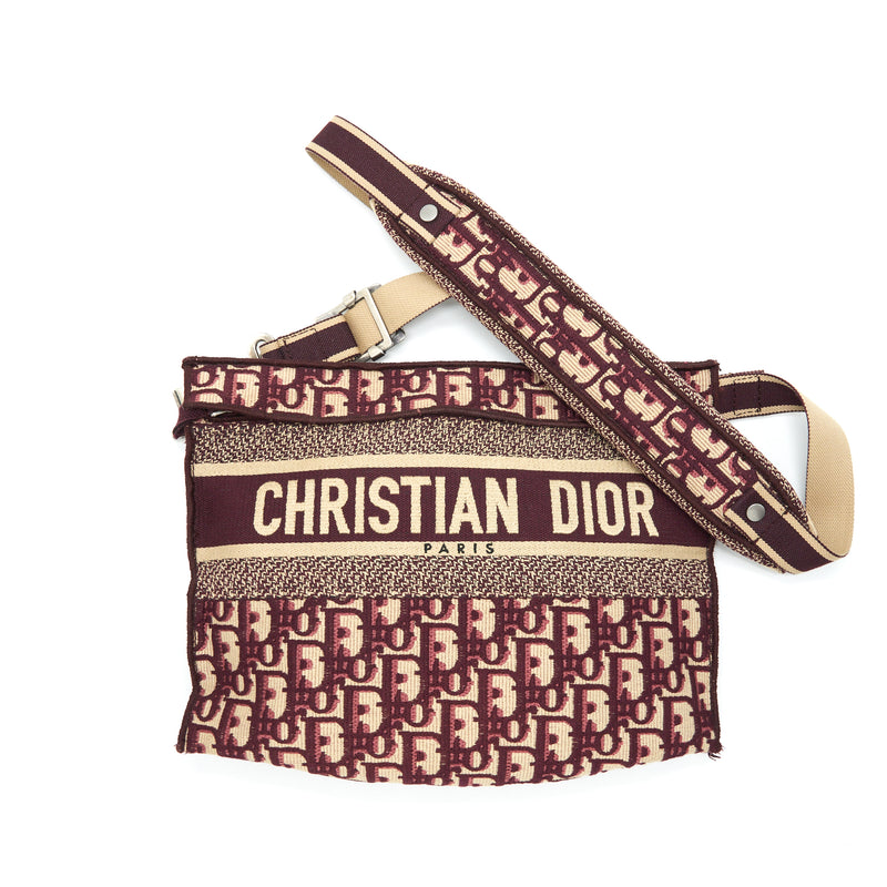 Dior Crossbody Messenger Bag Oblique Canvas Red